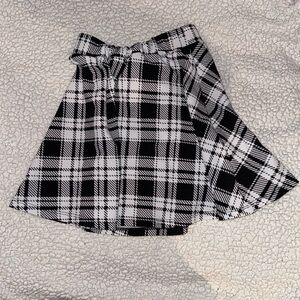 Flared Plaid Mini Skirt SHEIN